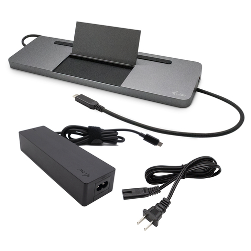i-tec SB-C Metal Ergonomic 4K 3x Display Docking Station with Power Delivery 85 W + i-tec Universal Charger 100 W