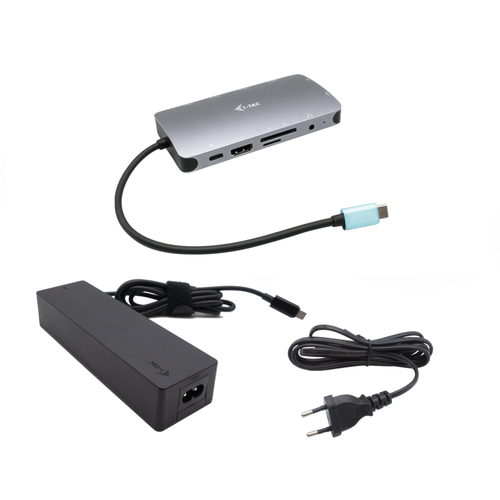 i-tec USB-C Metal Nano Dock HDMI/VGA with LAN + Charger 100W