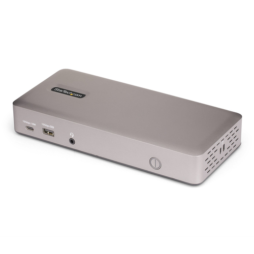 StarTech.com Triple-Monitor USB4 Docking Station, 4K 60Hz HDMI or DisplayPort, 100W Laptop Charging, 2.5GbE, USB-C Multi-Monitor Dock, Driverless