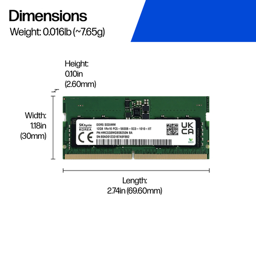 HP 12GB DDR5 5600 SODIMM Memory