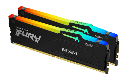 Kingston Technology 32GB 6000MT/s DDR5 CL30 DIMM (Kit of 2) FURY Beast RGB EXPO
