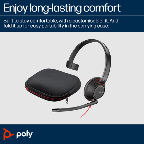 HP Poly Poly Blackwire C5210 USB-C Headset +Inline Cable (Bulk)