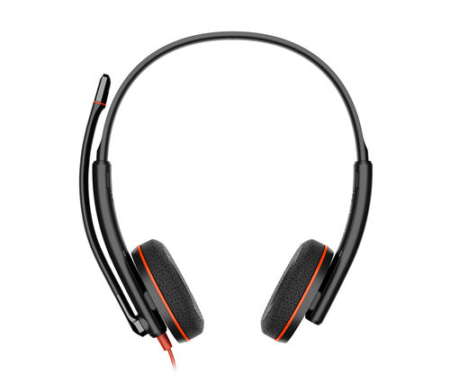 HP Poly Blackwire 3220 Stereo USB-C Black Headset +USB-C/A Adapter (Bulk)