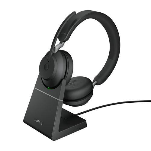 Jabra Evolve2 65 - Link390a UC Stereo Stand Black NA