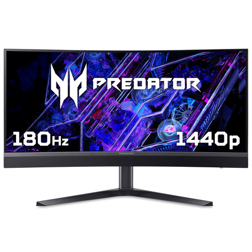 Acer Predator X34V3 Curved Gaming Monitor, 180Hz, WQHD (3440x1440), 1ms Response Time, 21:9, 1500R, AMD FreeSync Premium, HDR1000