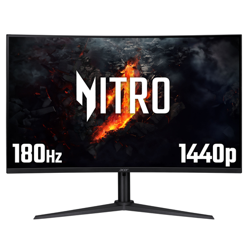 Acer NITRO XZ2 Acer Nitro XZ322QUV3 curved gaming monitor - 31.5", 1500R, Quad HD, 180Hz, 1ms, FreeSync, DisplayHDR 400, HDMI & DP