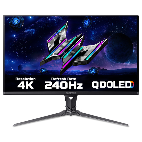 Acer Predator X32X5 - 31.5", Ultra HD (3840x2160), QD-OLED, 240Hz, 0.01ms (PRT), 0.03ms (GTG), HDR500 TrueBlack, FreeSync Premium Pro, Gaming Monitor