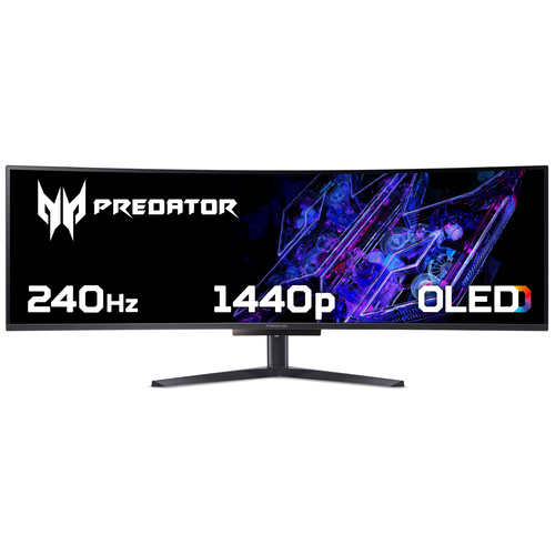 Acer Predator X49X curved ultra-wide QD-OLED gaming monitor - 49", 32:9, QD-OLED, 1800R curve, Double Quad HD, 240Hz, 0.03ms, AMD FreeSync Premium, DisplayHDR 400 True Black, HDMI, DP & USB-C