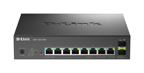 D-Link 10-Port Multi-Gigabit Smart Managed PoE+ Switch including 8 x 2.5G PoE+ Ports