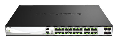 D-Link 28-Port 10G Multi-Gigabit Layer 3 Stackable PoE++ Managed Switch with 25G Uplinks