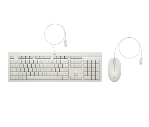 HP 225 Wired Mouse and Keyboard Combo White