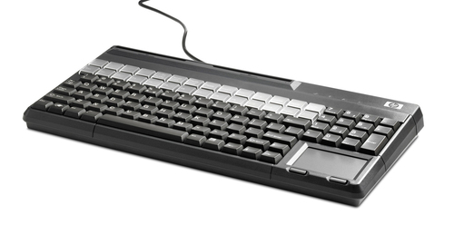 HP POS Keyboard with MSR Belgium - Tastatur - AZERTY