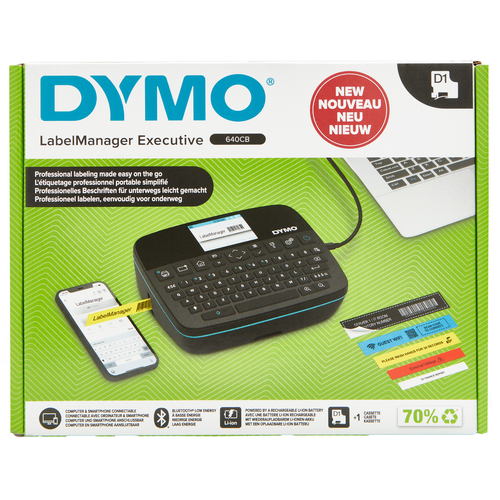 DYMO LabelManager Executive 640 CB Portable Label Printer | Compact Label Maker Machine with QWERTY Keyboard | Bluetooth & USB Connectivity | Compatible with DYMO D1 Standard & Durable Labels
