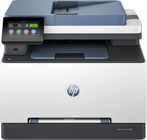 HP Color LaserJet Pro MFP 3303sdw, Color, Printer for Small medium business, Print, copy, scan, Print from phone or tablet; Automatic document feeder; Two-sided printing; Scan to email; Scan to PDF; Front USB flash drive port; Touchscreen; TerraJet cartri