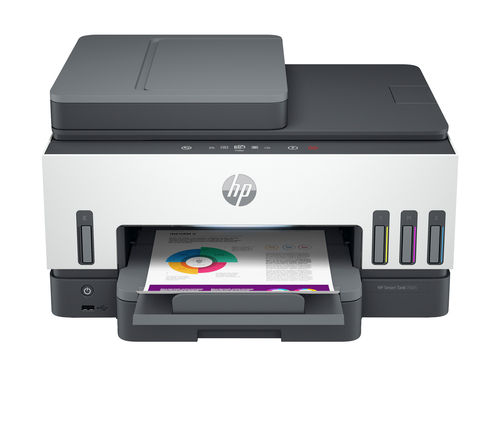 HP Smart Tank 7602r Wireless All-in-One Color Printer, Two-sided printing; Copier, Scanner