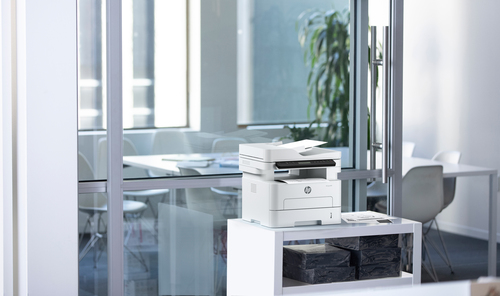 HP Laser 323sdnw Black and white Printer, Duplex; Copier, Scanner