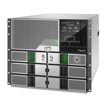 APC On-Line, 5kW scalable to 20kW N+1, Lithium-ion, Rackmount 9U, 208/240V, Network Management, Extended runtime, W/rail kit